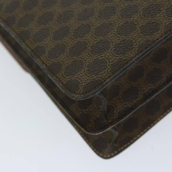 CELINE Macadam Canvas Hand Bag Pvc Brown - Picture 14 of 16